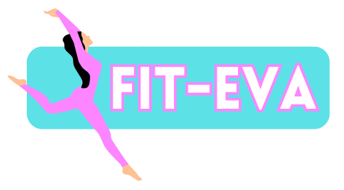 alt="FIT-EVA logo with a woman in a pink leotard leaping next to bold white and pink text on a blue background"